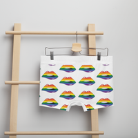 Thumbnail for LGBTQ Flag Kisses Underwear for Her/Him or They/Them - White SHAVA