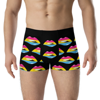 Thumbnail for Pansexual Flag LGBTQ Kisses Underwear for Her/Him or They/Them - Black SHAVA