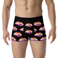 Thumbnail for Lesbian Flag LGBTQ Kisses Underwear for Her/Him or They/Them - Black SHAVA