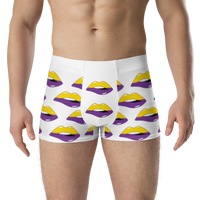 Thumbnail for Intersexual Flag LGBTQ Kisses Underwear for Her/Him or They/Them - White SHAVA