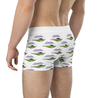 Thumbnail for Genderqueer Flag LGBTQ Kisses Underwear for Her/Him or They/Them - White SHAVA