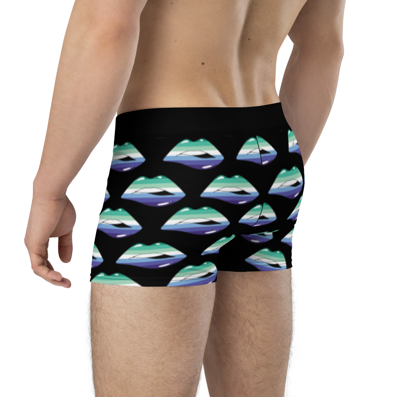 Gay Flag LGBTQ Kisses Underwear for Her/Him or They/Them - Black SHAVA