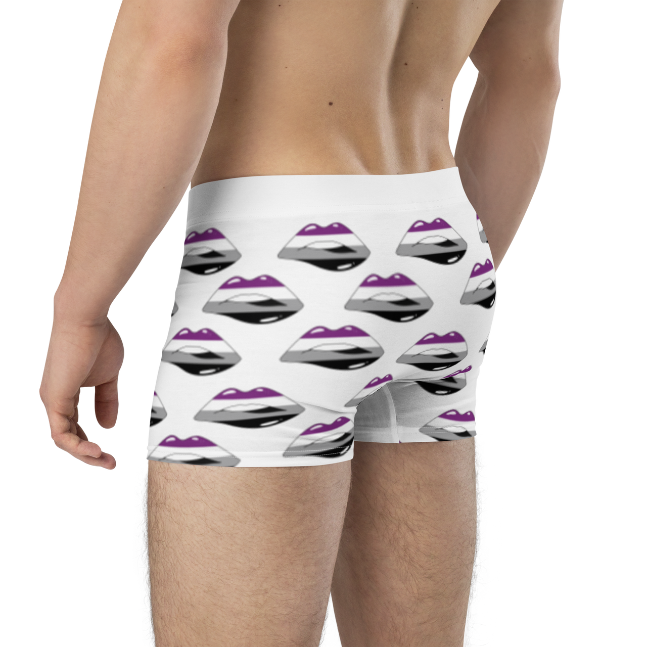 Asexual Flag LGBTQ Kisses Underwear for Her/Him or They/Them - White SHAVA