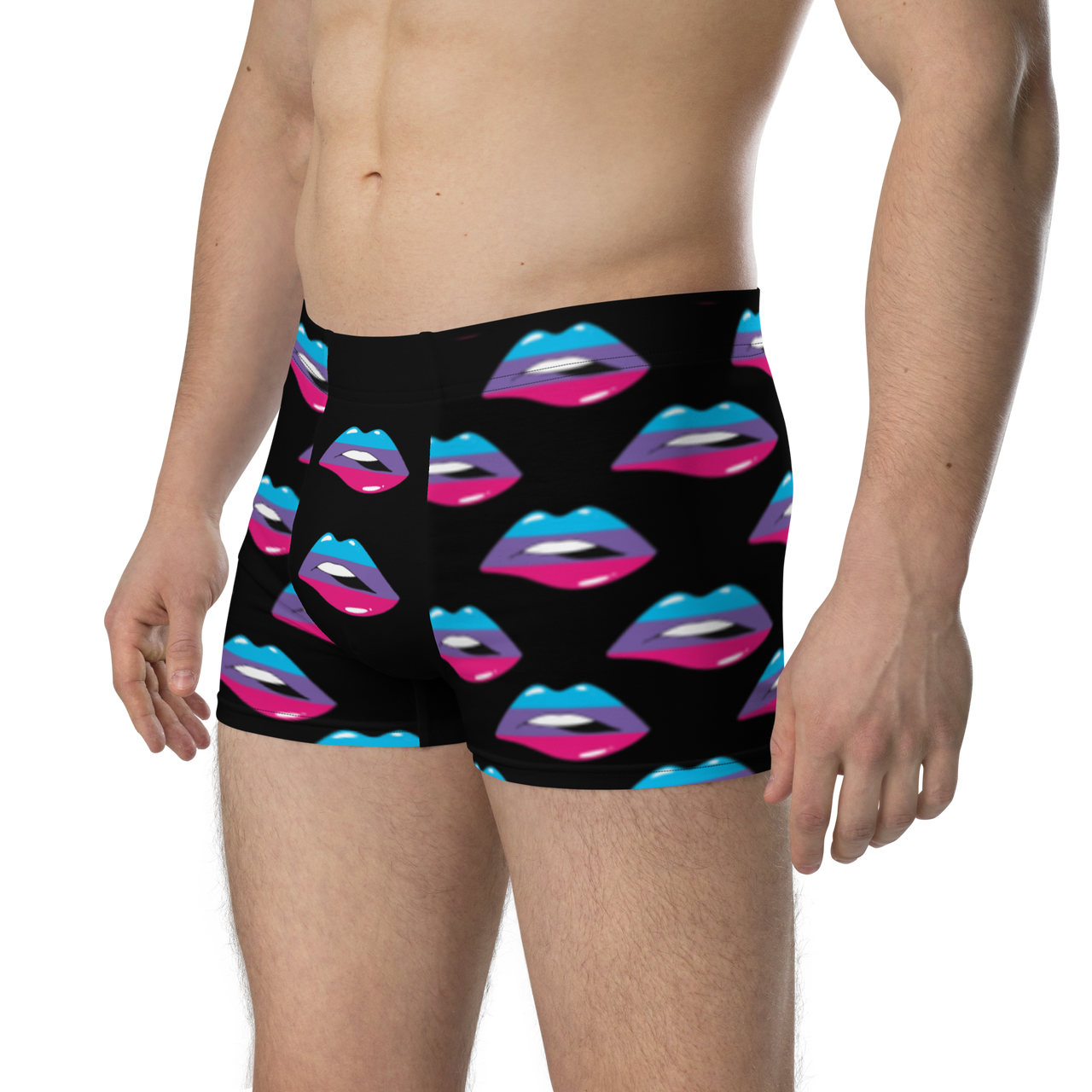 Androgyne Flag LGBTQ Kisses Underwear for Her/Him or They/Them - Black SHAVA