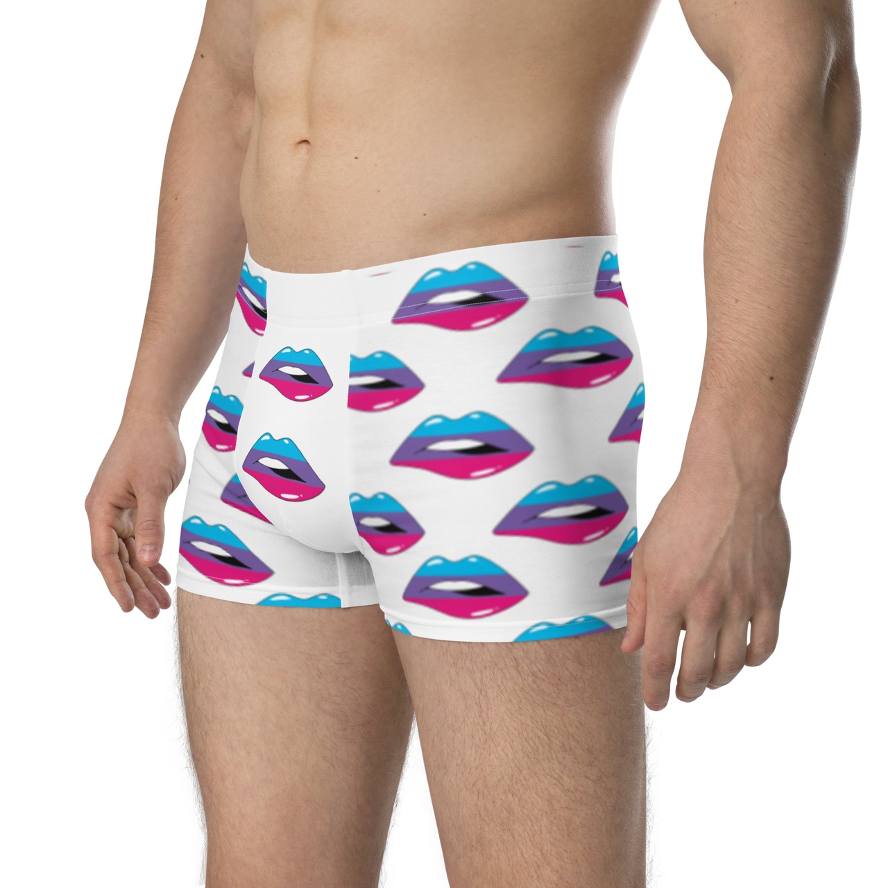 Androgyne Flag LGBTQ Kisses Underwear for Her/Him or They/Them - White SHAVA