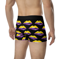 Thumbnail for Intersexual Flag LGBTQ Kisses Underwear for Her/Him or They/Them - Black SHAVA