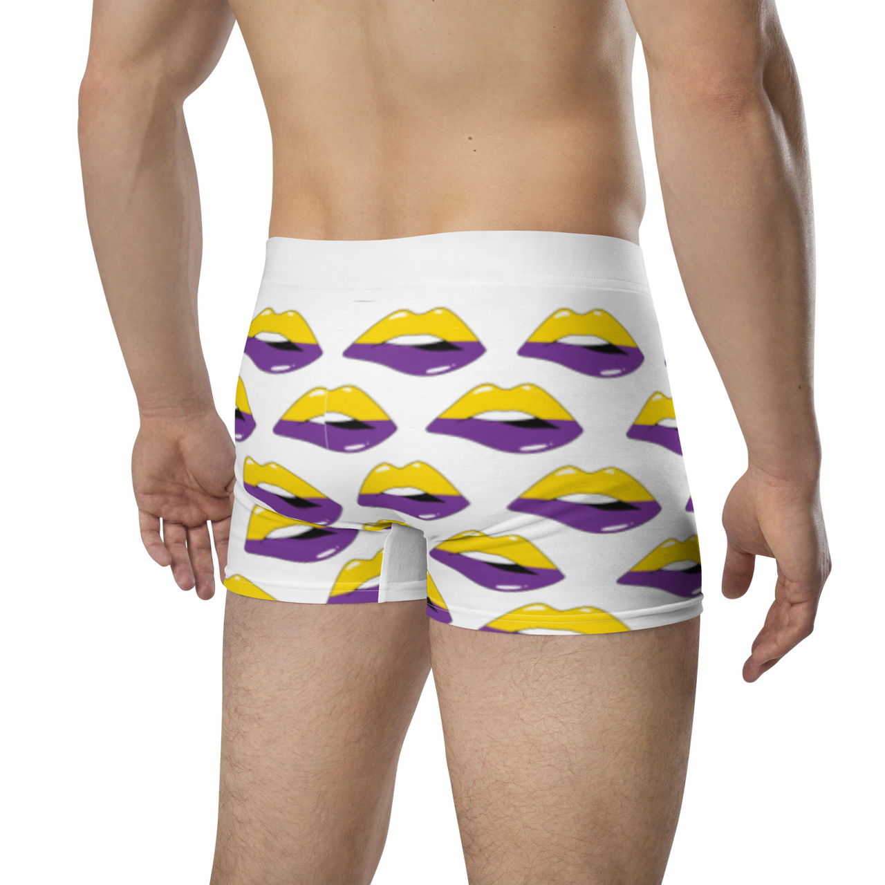 Intersexual Flag LGBTQ Kisses Underwear for Her/Him or They/Them - White SHAVA