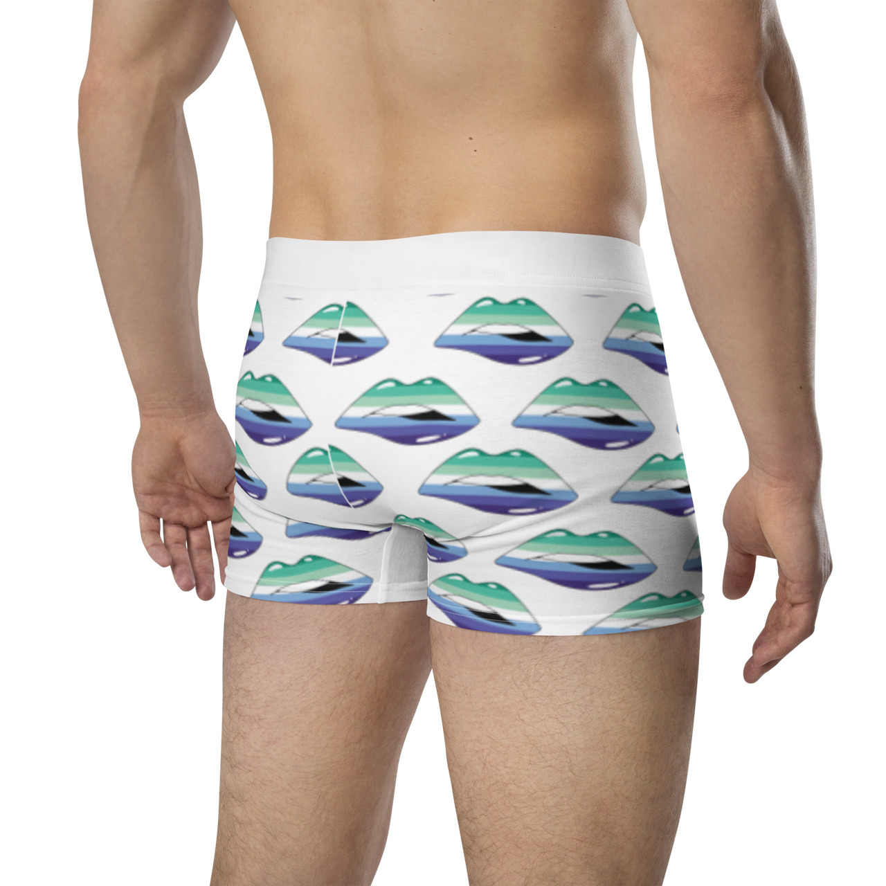 Gay Flag LGBTQ Kisses Underwear for Her/Him or They/Them - White SHAVA