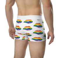 Thumbnail for LGBTQ Flag Kisses Underwear for Her/Him or They/Them - White SHAVA