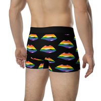 Thumbnail for LGBTQ Flag Kisses Underwear for Her/Him or They/Them - Black SHAVA