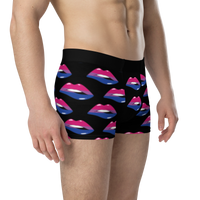 Thumbnail for Bisexual Flag LGBTQ Kisses Underwear for Her/Him or They/Them - Black SHAVA