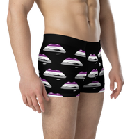 Thumbnail for Asexual Flag LGBTQ Kisses Underwear for Her/Him or They/Them - Black SHAVA