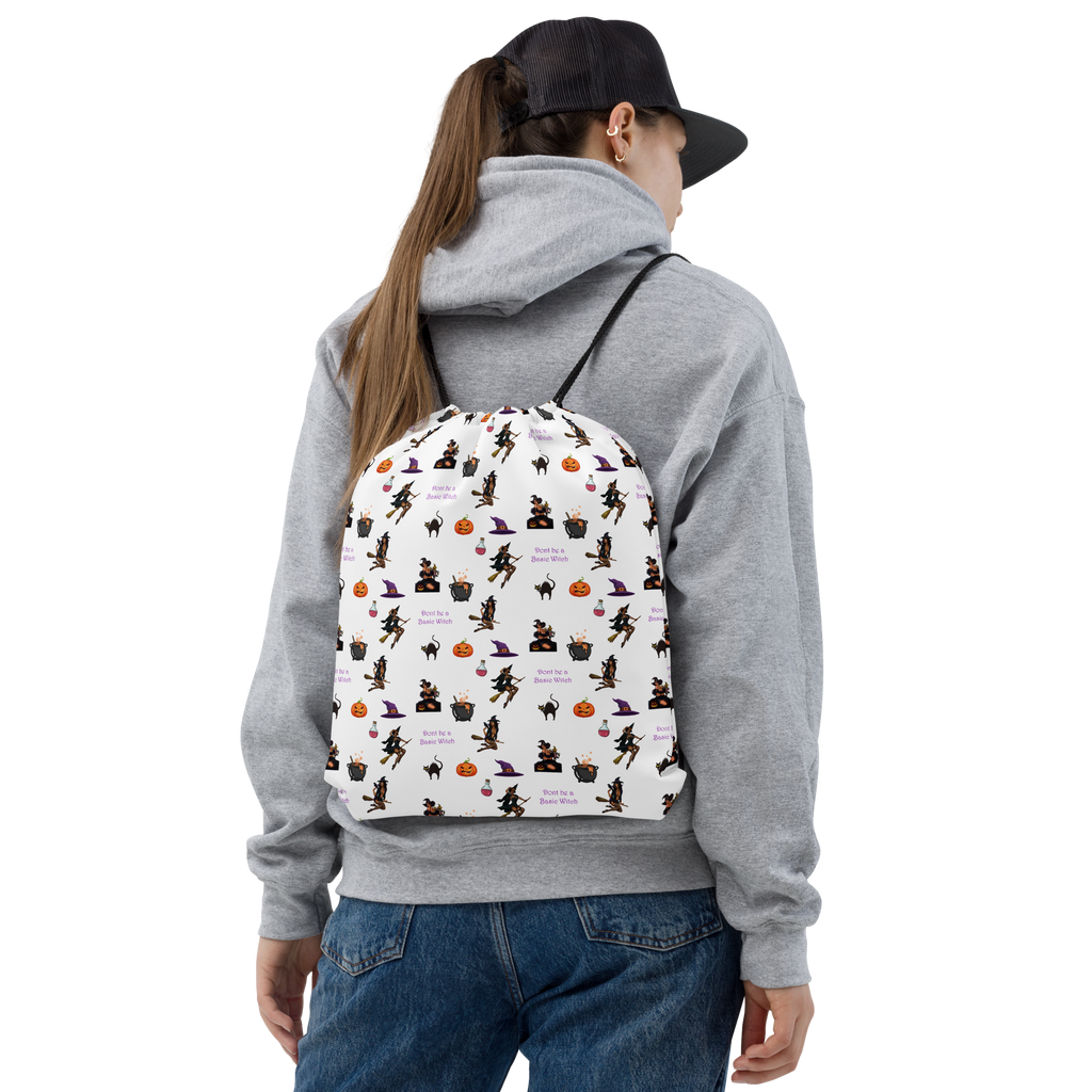 Halloween Drawstring bag,Halloween All Over Print Drawstring bag /Don't be a Basic Witch SHAVA