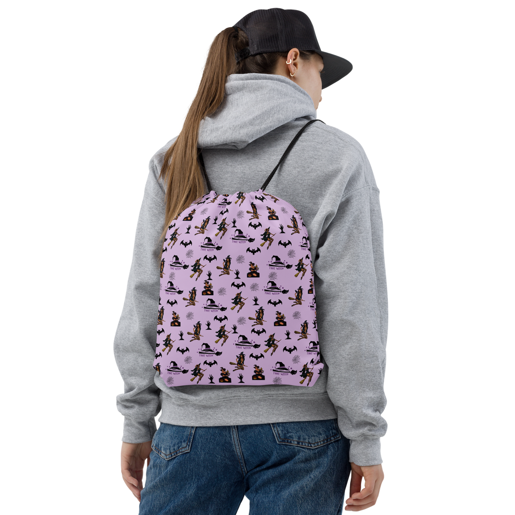 Halloween Drawstring bag,Halloween All Over Print Drawstring bag /That Witch SHAVA