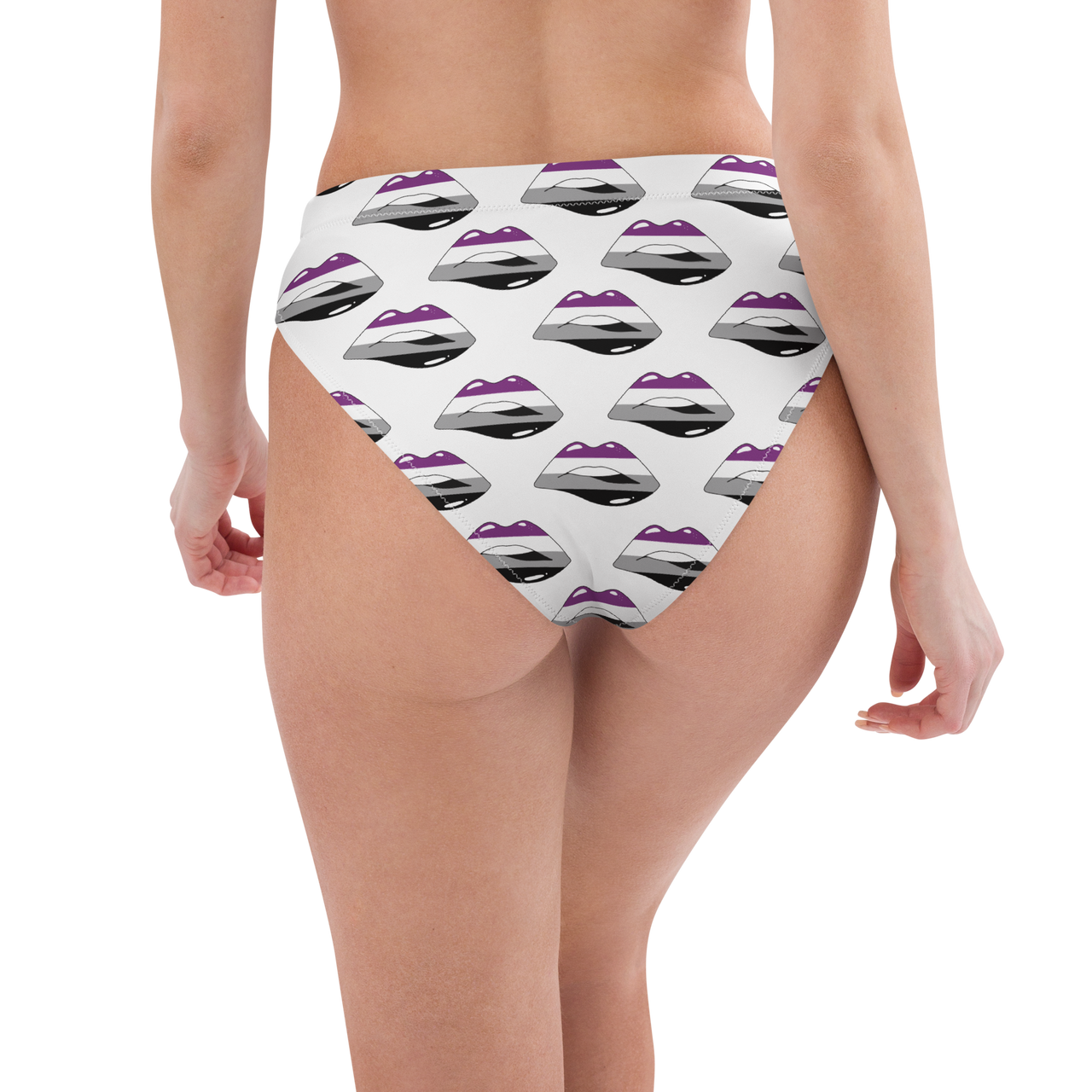 Asexual Flag LGBTQ Kisses Underwear for They/Them Him/Her - White SHAVA