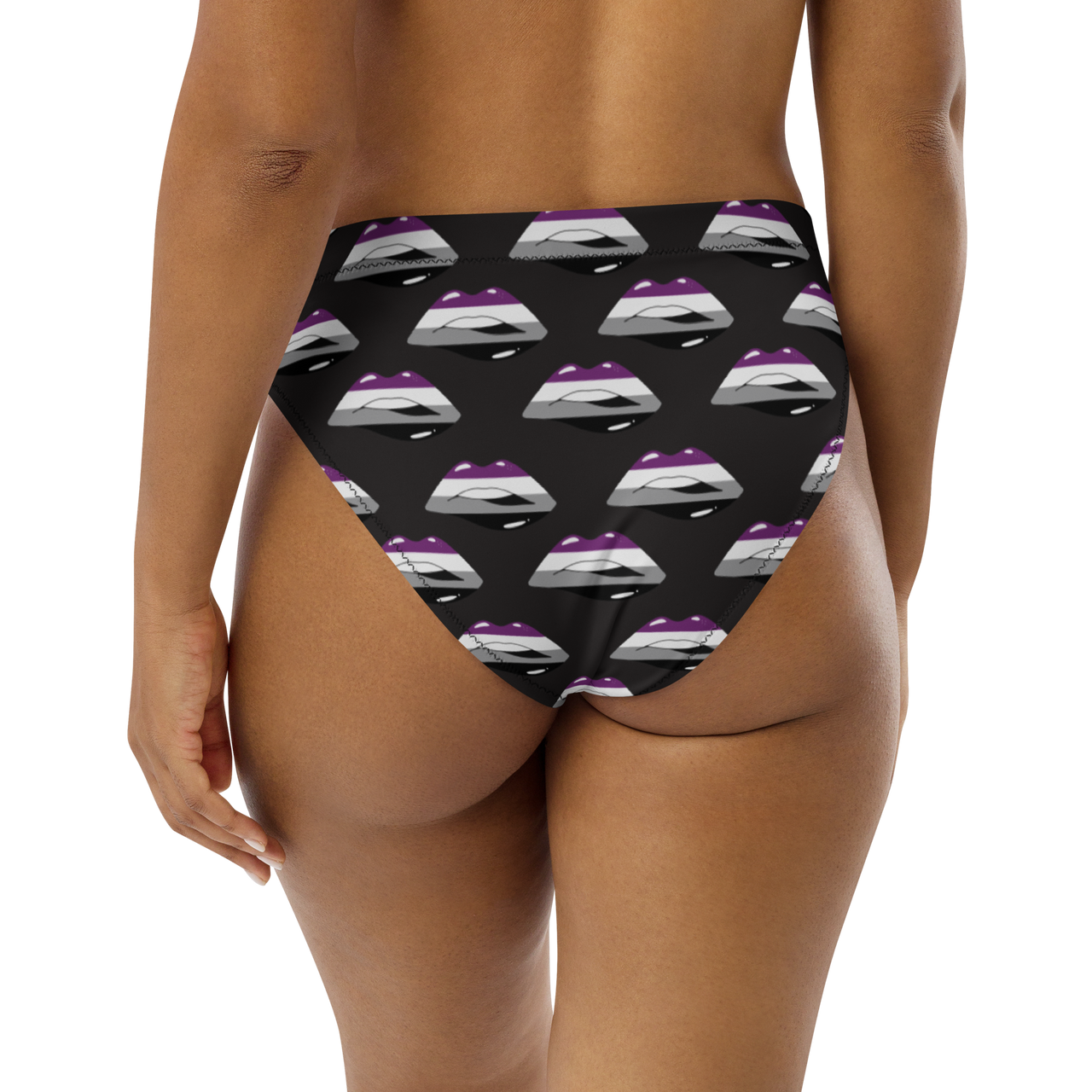Asexual Flag LGBTQ Kisses Underwear for They/Them Him/Her - Black SHAVA