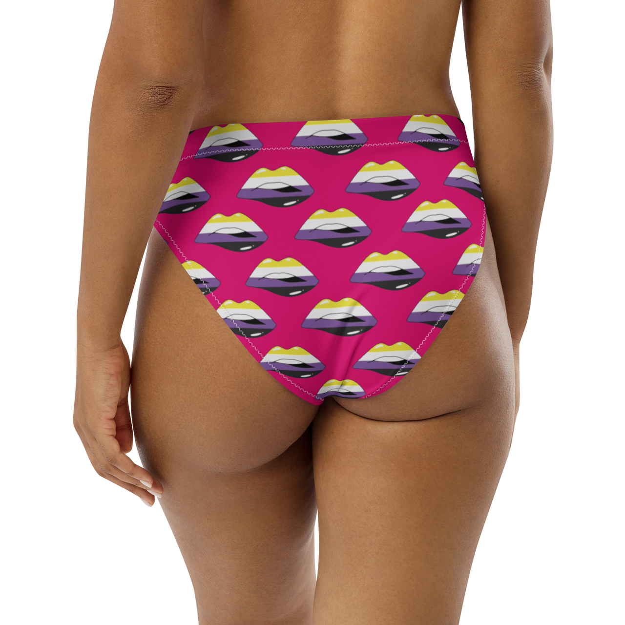 Non-Binary Flag LGBTQ Kisses Underwear for They/Them Him/Her - Pink SHAVA
