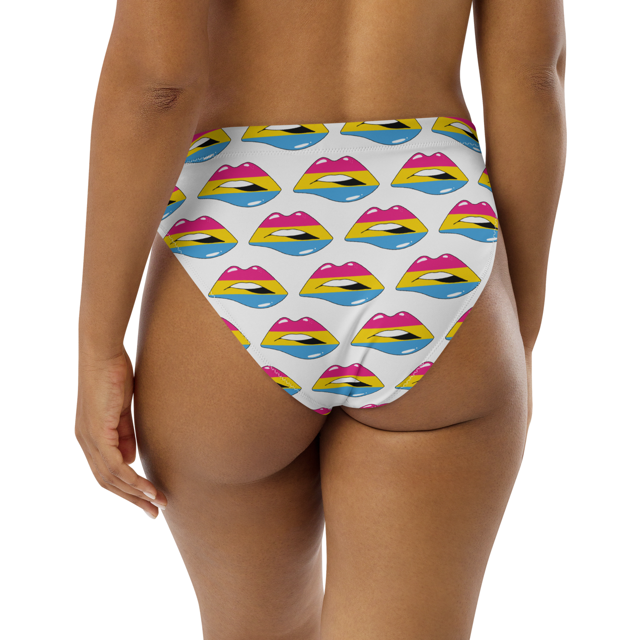 Pansexual Flag LGBTQ Kisses Underwear for They/Them Him/Her - White SHAVA