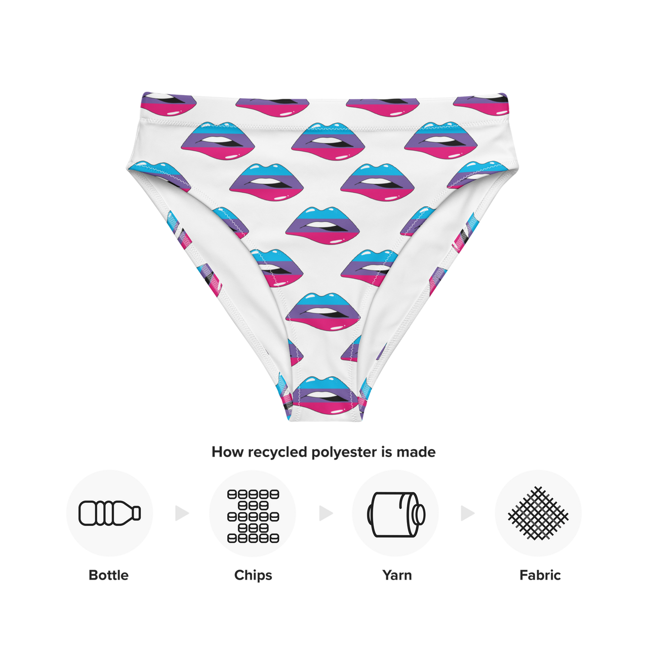 Androgyne Flag LGBTQ Kisses Underwear for They/Them Him/Her - White SHAVA