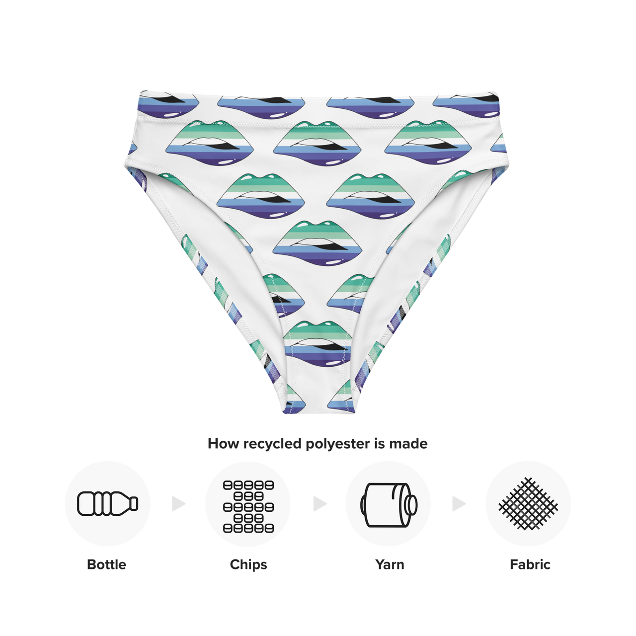 Gay Flag LGBTQ Kisses Underwear for They/Them Him/Her - White SHAVA
