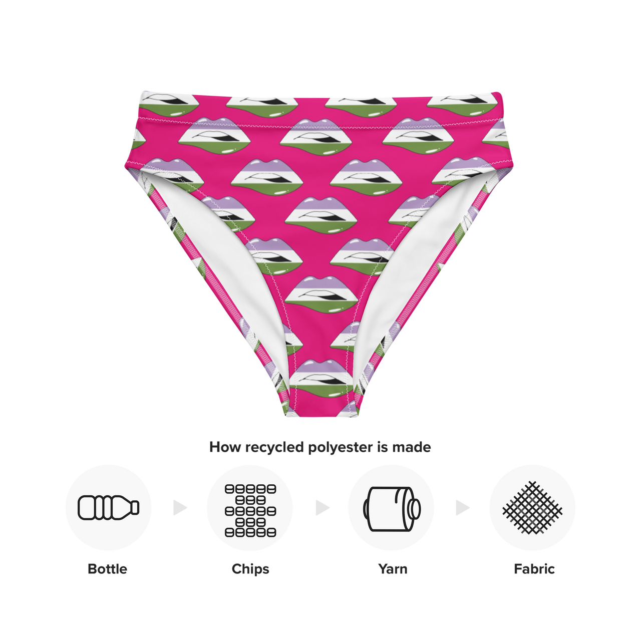 Genderqueer Flag LGBTQ Kisses Underwear for They/Them Him/Her - Pink SHAVA