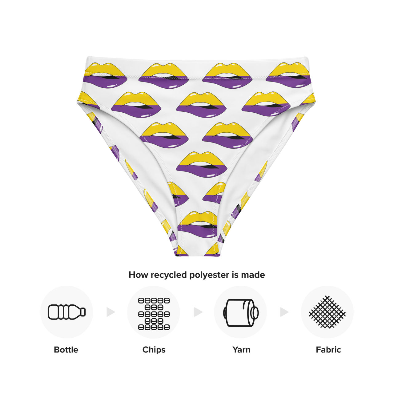 Intersexual Flag LGBTQ Kisses Underwear for They/Them Him/Her - White SHAVA