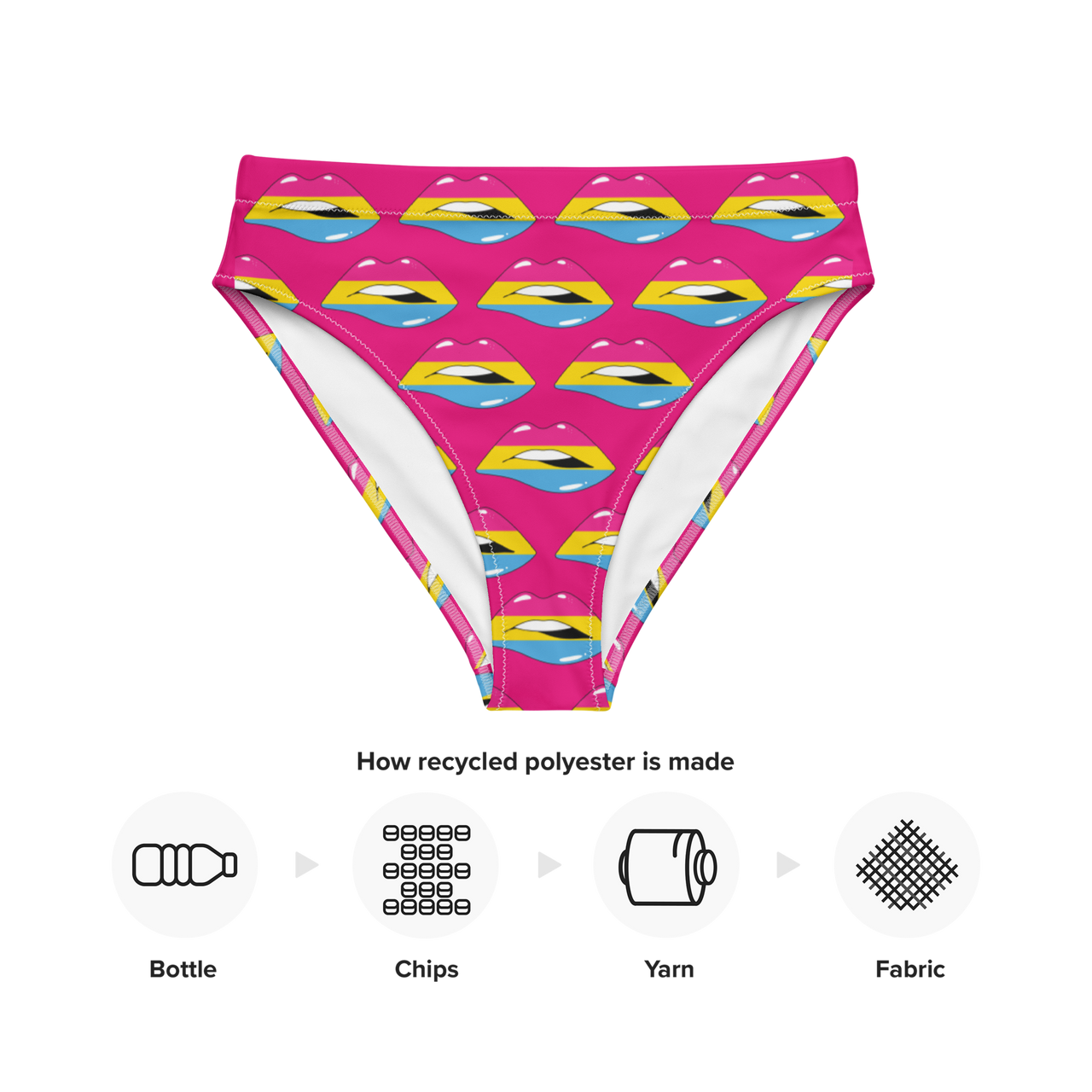 Pansexual Flag LGBTQ Kisses Underwear for They/Them Him/Her - Pink SHAVA