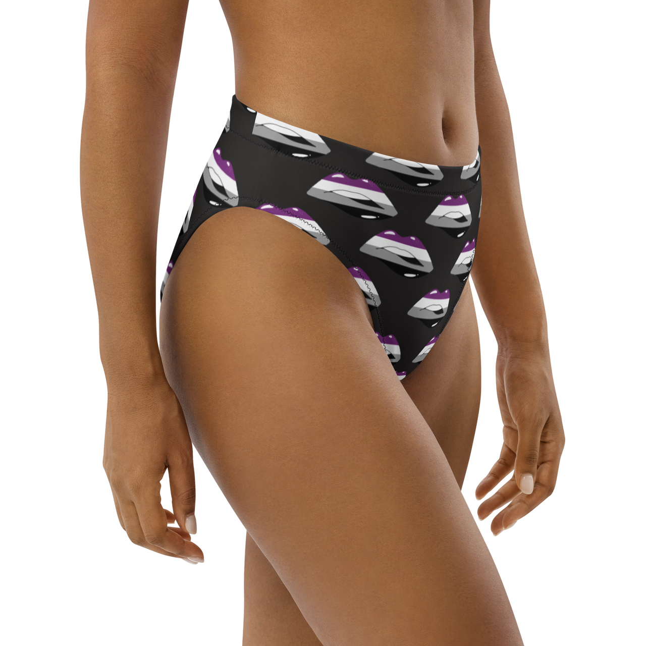 Asexual Flag LGBTQ Kisses Underwear for They/Them Him/Her - Black SHAVA