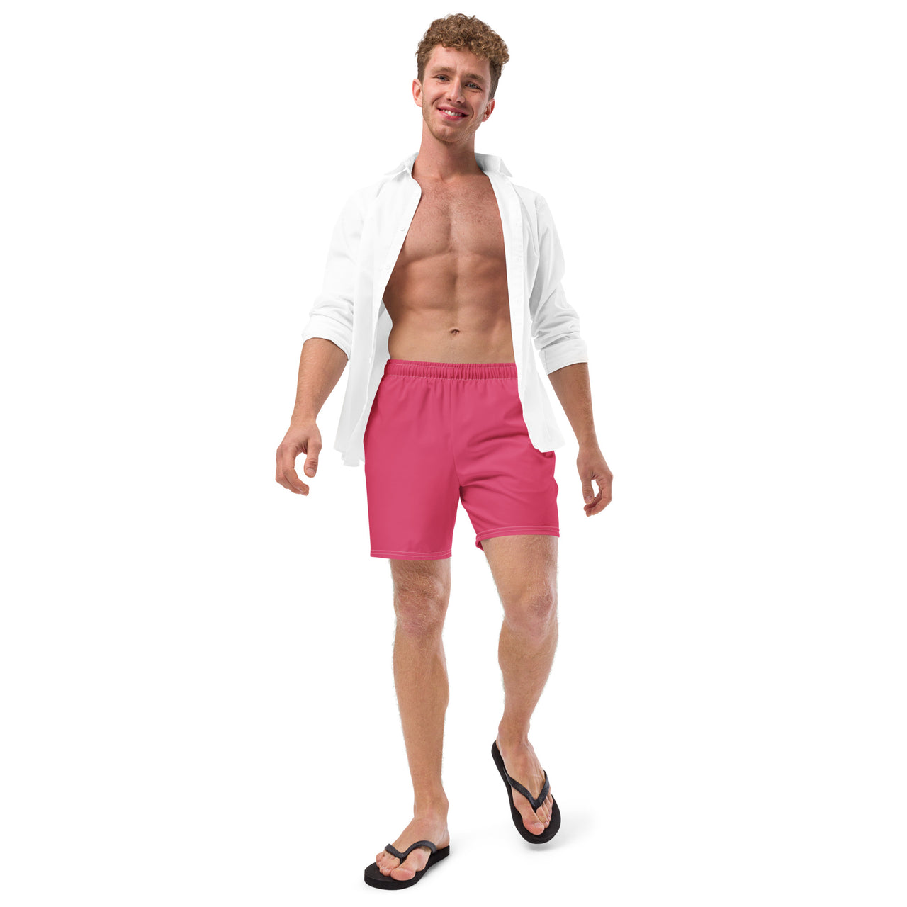 Solid Men's Swim Trunks - Dark Pink SHAVA CO