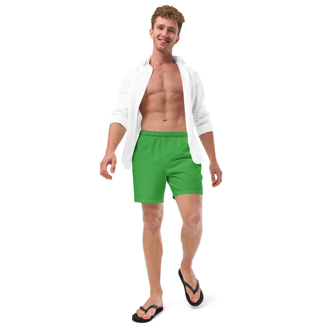Solid Men's Swim Trunks - Green SHAVA CO