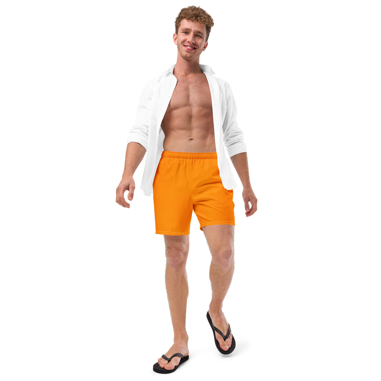 Solid Men's Swim Trunks - Orange SHAVA CO