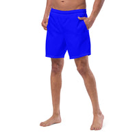 Thumbnail for Solid Men's Swim Trunks - Neon Blue SHAVA CO