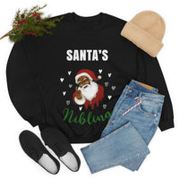 Thumbnail for Christmas Unisex Sweatshirts , Sweatshirt , Women Sweatshirt , Men Sweatshirt ,Crewneck Sweatshirt, SANTA’S FAVORITE Nibling Printify