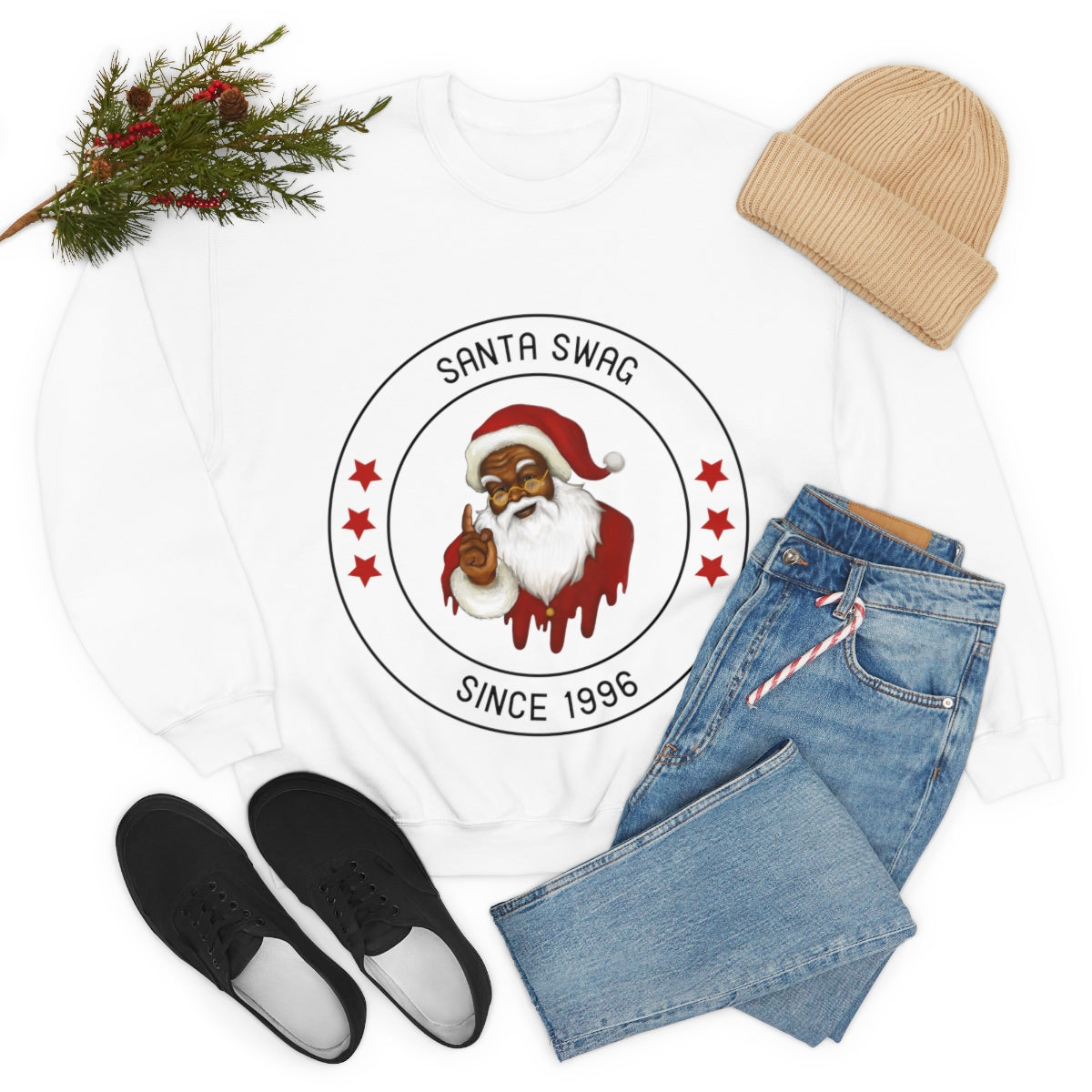 Merry Christmas Unisex Sweatshirts , Sweatshirt , Women Sweatshirt , Men Sweatshirt ,Crewneck Sweatshirt, Santa Swag Printify