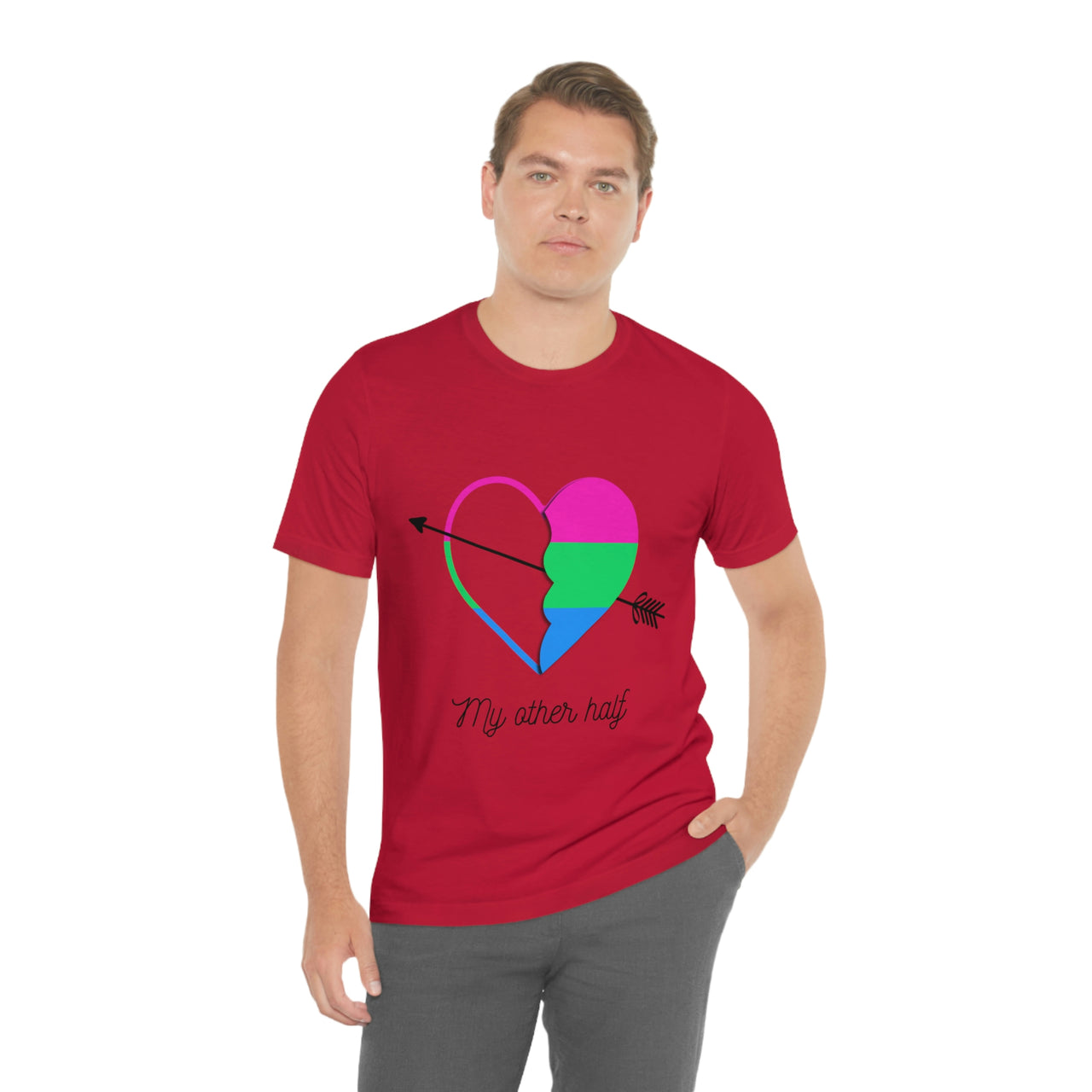 Polysexual Flag LGBTQ Affirmation T-shirt  Unisex Size - My Other Half Printify