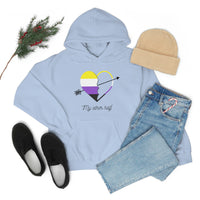 Thumbnail for Nonbinary Flag LGBTQ Affirmation Hoodie Unisex Size - The Other Half Printify
