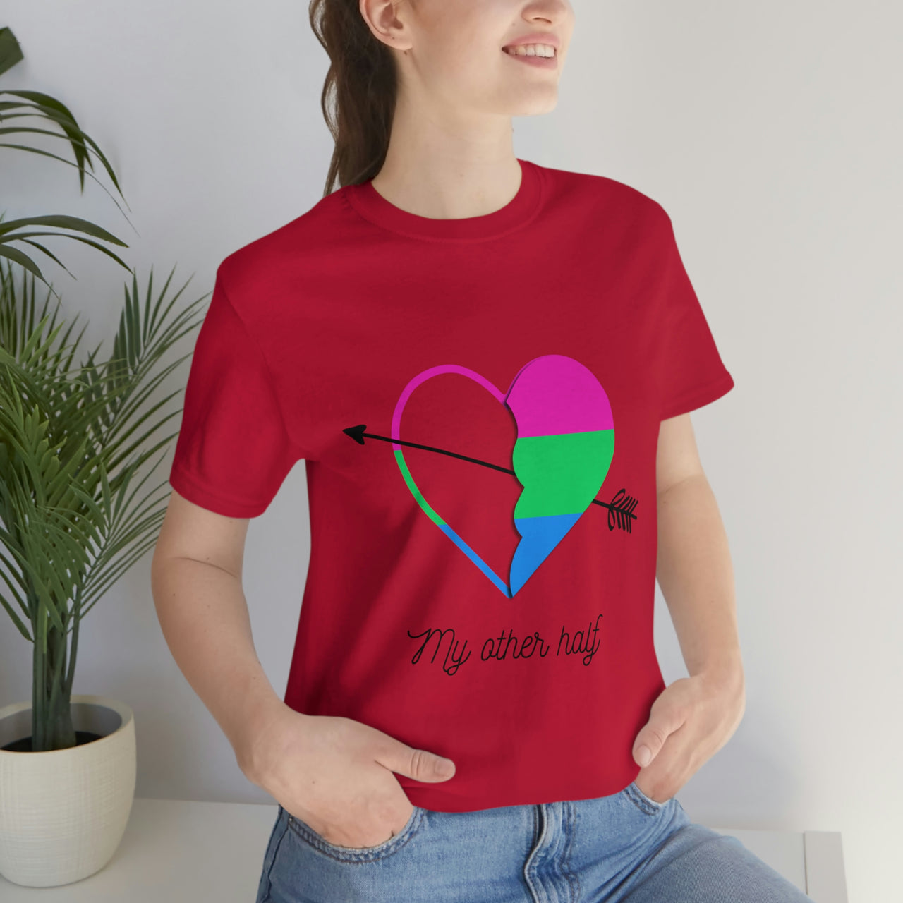 Polysexual Flag LGBTQ Affirmation T-shirt  Unisex Size - My Other Half Printify