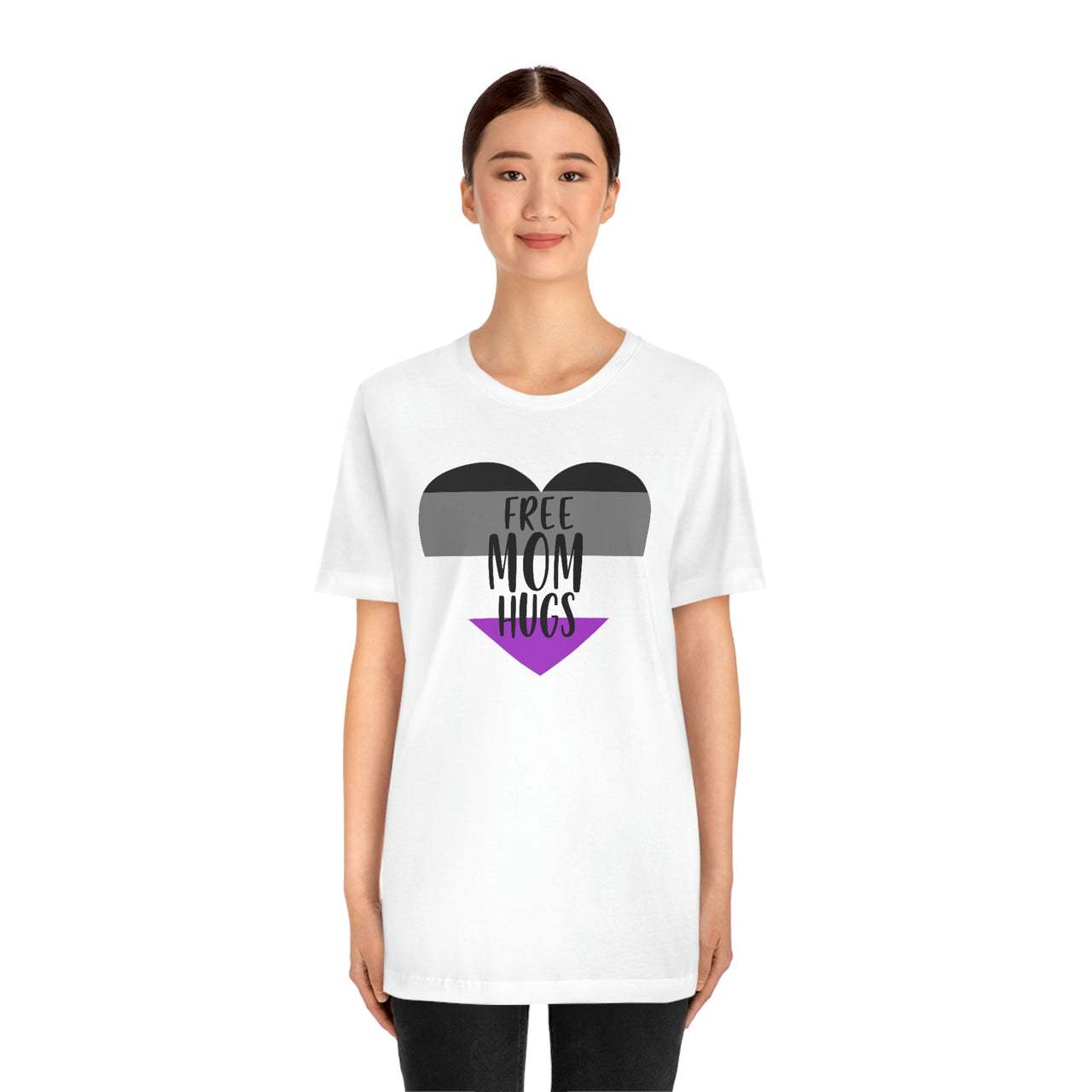 Asexual Pride Flag Mother's Day Unisex Short Sleeve Tee - Free Mom Hugs SHAVA CO
