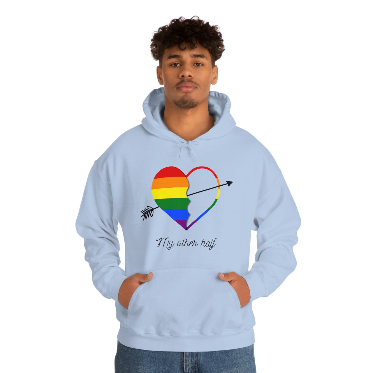 LGBTQ  Flag LGBTQ Affirmation Hoodie Unisex Size - The Other Half Printify