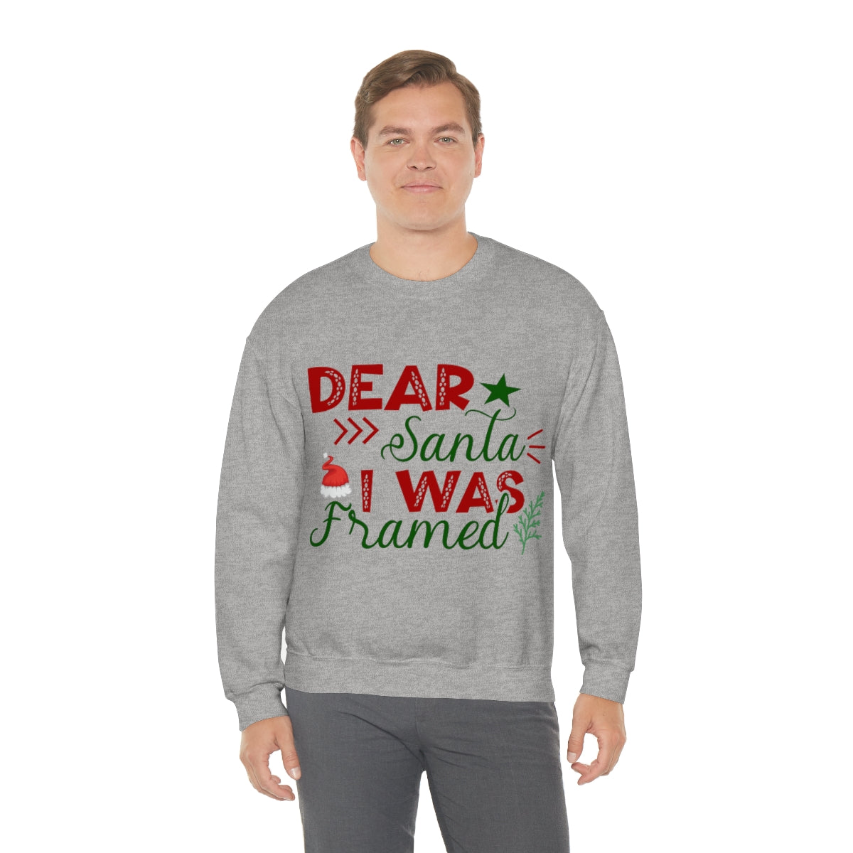 Merry Christmas Unisex Sweatshirts , Sweatshirt , Women Sweatshirt , Men Sweatshirt ,Crewneck Sweatshirt, Dear Santa I Was Framed Printify