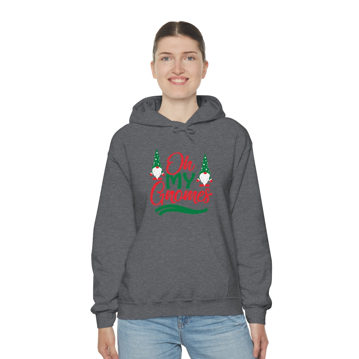 Merry Christmas Hoodie Unisex Custom Hoodie , Hooded Sweatshirt , Oh My Gnomes Printify