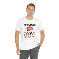Thumbnail for Lesbian Pride Flag Mother's Day Unisex Short Sleeve Tee - #1 World's Gayest Mom SHAVA CO