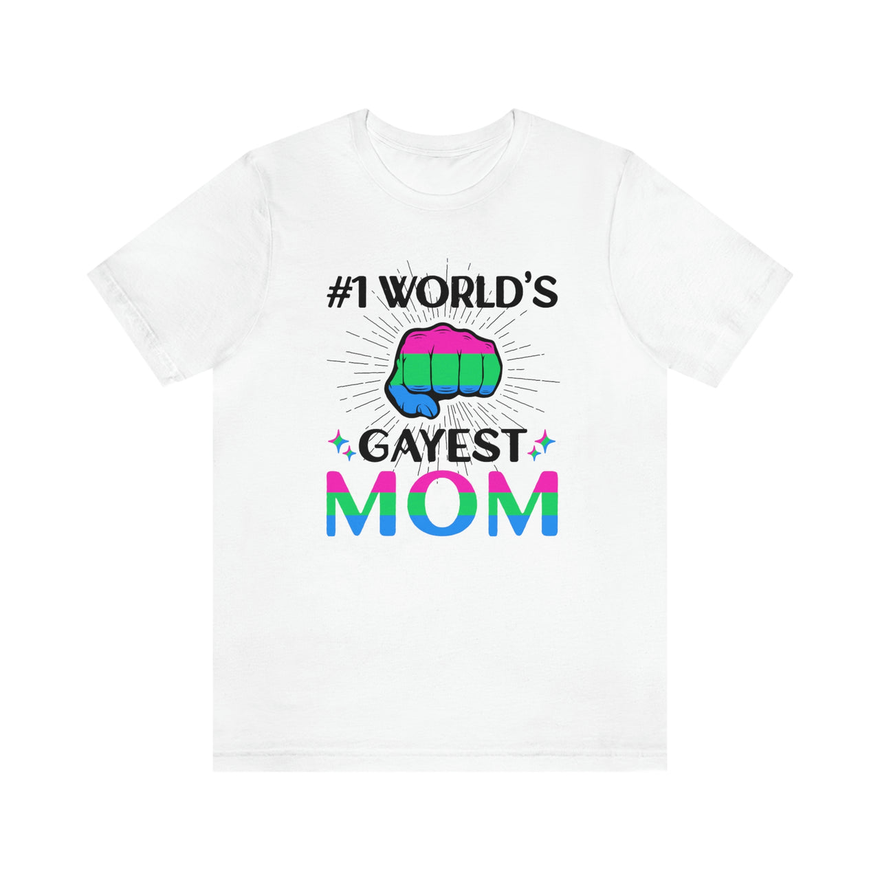 Polysexual Pride Flag Mother's Day Unisex Short Sleeve Tee - #1 World's Gayest Mom SHAVA CO