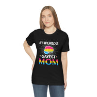 Thumbnail for Pansexual Pride Flag Mother's Day Unisex Short Sleeve Tee - #1 World's Gayest Mom SHAVA CO