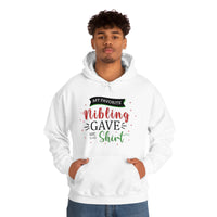 Thumbnail for Christmas Custom Hoodie Unisex Custom Hoodie , Hooded Sweatshirt , MY Favorite Nibling gave me this shirt Printify
