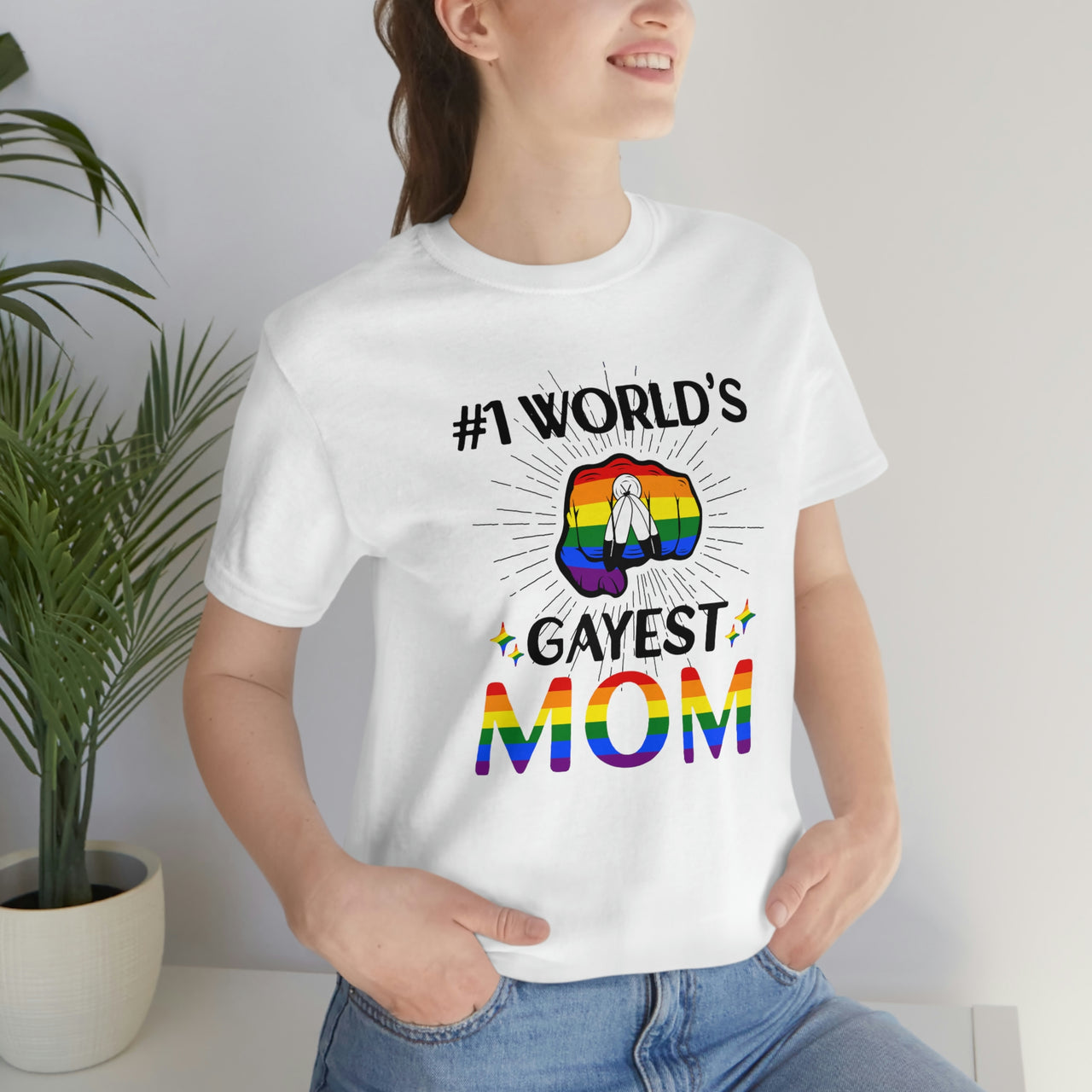 Two Spirit Pride Flag Mother's Day Unisex Short Sleeve Tee - #1 World's Gayest Mom SHAVA CO