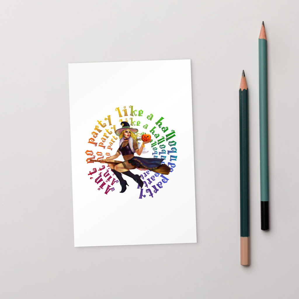 Transgender Halloween Standard Postcard-Trans Pride LGBT Halloween/No Party SHAVA