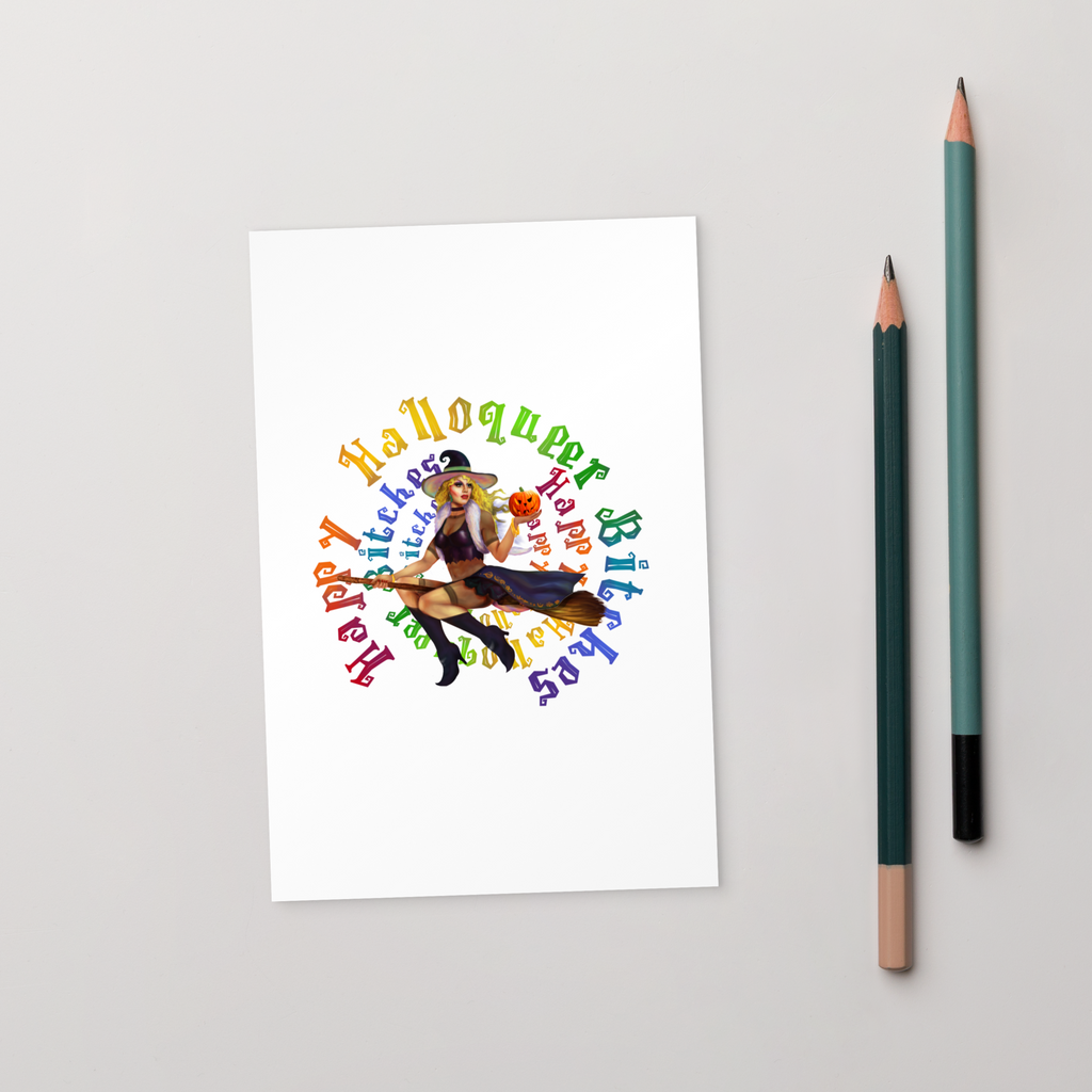 Transgender Halloween Standard Postcard-Trans Pride LGBT Halloween/Happy HalloQueer Bitches SHAVA