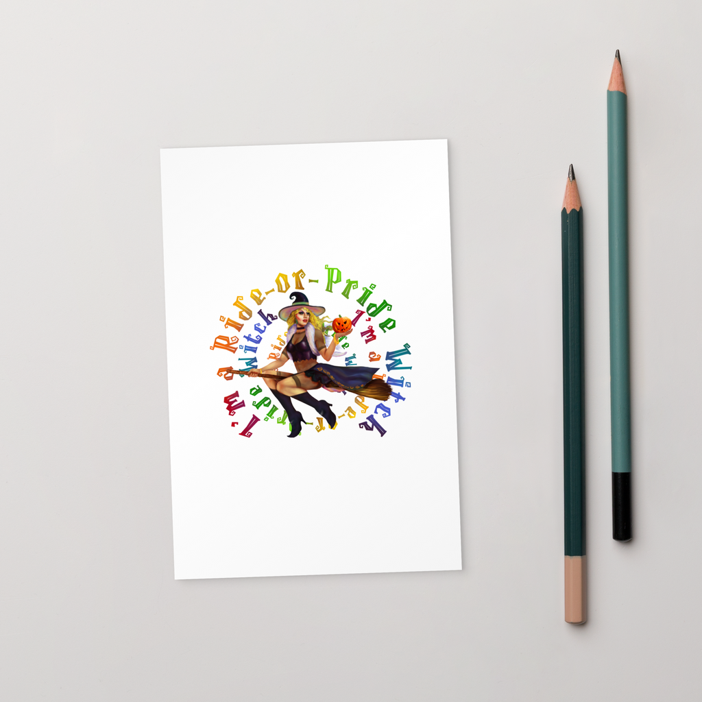 Transgender Halloween Standard Postcard-Trans Pride LGBT Halloween/Happy HalloQueer Bitches SHAVA