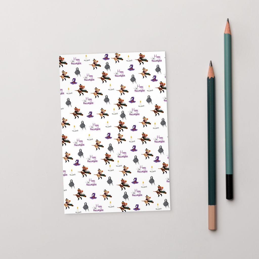 Transgender's Halloween Standard Postcard,Halloween All Over Print Standard Postcard/Happy HallowQueer SHAVA